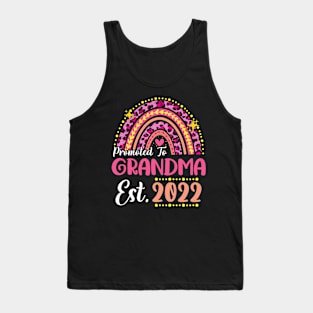 Promoted to Grandma Est.2022 Rainbow Mama to Be New Mama Tank Top